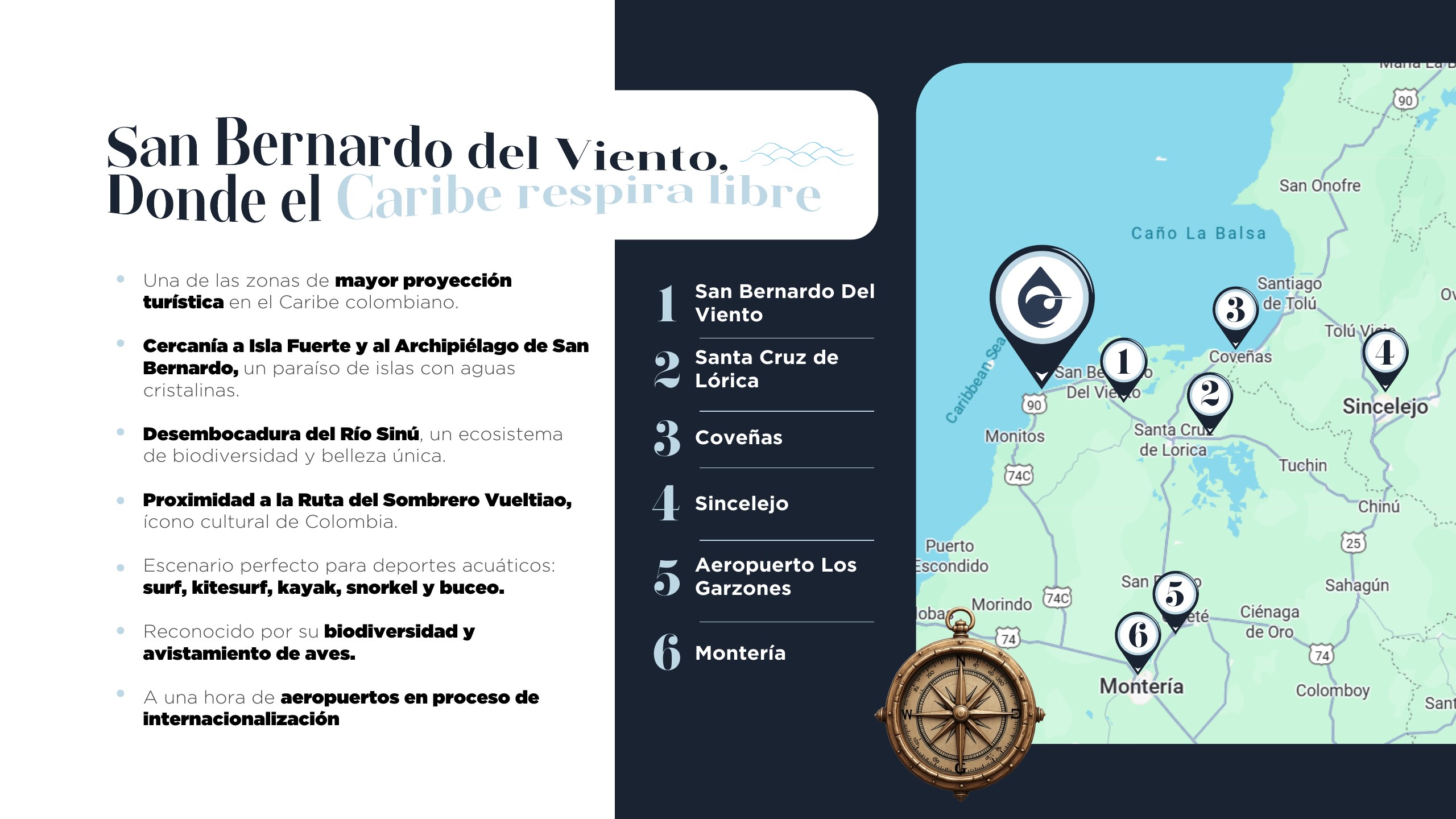 Mapa de ubicación Agami Acqua Club en San Bernardo del Viento, Córdoba